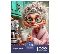 Café Vieja señora 1000 Piezas Adultos Puzzle Clásicos Regalo DecoracióN Familiar Entretenimiento Adultos 70x50cm/1000pcs
