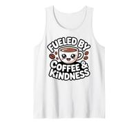 Café y bondad Linda mañana Positiva Amante de la cafeína Camiseta sin Mangas