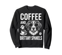 Café Y Brittany Spaniels Funny Brittany Spaniel Sudadera