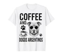 Café Y Dogos Argentinos Divertido Dogo Argentino Camiseta