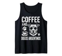 Café Y Dogos Argentinos Divertido Dogo Argentino Camiseta sin Mangas