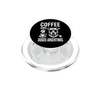 Café Y Dogos Argentinos Divertido Dogo Argentino PopSockets PopGrip para MagSafe