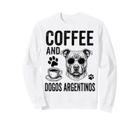 Café Y Dogos Argentinos Divertido Dogo Argentino Sudadera