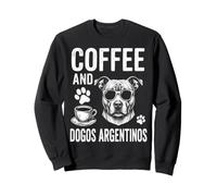 Café Y Dogos Argentinos Divertido Dogo Argentino Sudadera