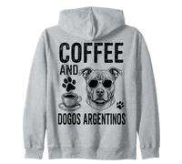 Café Y Dogos Argentinos Divertido Dogo Argentino Sudadera con Capucha