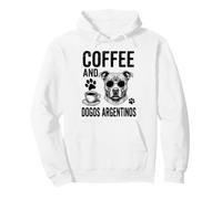 Café Y Dogos Argentinos Divertido Dogo Argentino Sudadera con Capucha