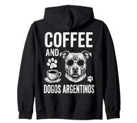 Café Y Dogos Argentinos Divertido Dogo Argentino Sudadera con Capucha