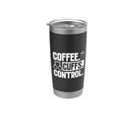 Café y esposas - funcionario de prisiones Vaso térmico de acero inoxidable de doble pared