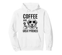 Café Y Grandes Pirineos Divertidos Grandes Pirineos Sudadera con Capucha