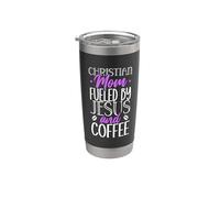 Café y Jesús - Madre cristiana Vaso térmico de acero inoxidable de doble pared