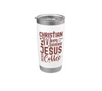 Café y Jesús - Mamá Cristiana Vaso térmico de acero inoxidable de doble pared