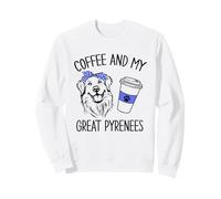 Café y Mi Gran Pirineo Perro Mamá Día de la Madre Sudadera
