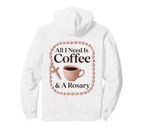 Café y Rosario - Dicho católico Divertido Sudadera con Capucha