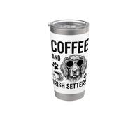 Café Y Setters Irlandeses Divertido Setter Irlandés Vaso térmico de acero inoxidable de doble pared