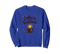 Café y Sol: Alegre Cerveza matutina Sudadera, Unisex para Adultos, Azul Real, L