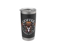 Café y Staffordshire Bull Terrier Vaso térmico de acero inoxidable de doble pared
