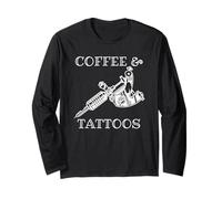Café y Tatuajes Bonito Regalo de Tatuador de Tinta Manga Larga