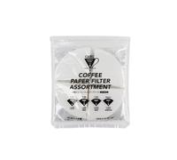 CAFEC CFA4-40W-4P - Paquete surtido de filtros de papel de café, blanco, 4 tipos T-92, T-90, T-83, Abac 40 unidades cada uno, 160 filtros en total