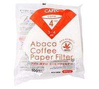 CAFEC - Paquete de 100 filtros de papel de café desechables con forma de cono V60 02, estilo universal, de 1 a 4 tazas