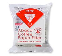 CAFEC - Paquete de 100 filtros de papel de café desechables con forma de cono V60 02, estilo universal, de 1 a 4 tazas