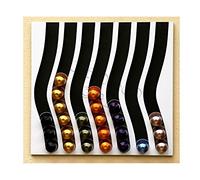 Cafedeco Soporte café porta cápsulas dispensadores para cápsulas compatibles nespresso 7N (blanco y negro)