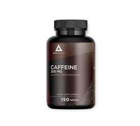 Cafeina Anhidra 200mg| 150 Pastillas de Cafeina Pura | Energia y Concentración| Mejora tu Rendimiento Deportivo y Mental| Pre entreno| Vegano, Sin Gluten| Bodyathlon