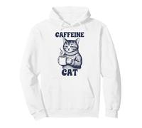 Cafeína Cat Cozy Coffee Lover Funny Morning Mood Sudadera con Capucha
