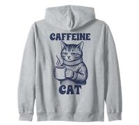 Cafeína Cat Cozy Coffee Lover Funny Morning Mood Sudadera con Capucha