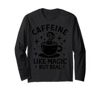 Cafeína como Magia Pero Verdadero Amante del café Bebedor Manga Larga