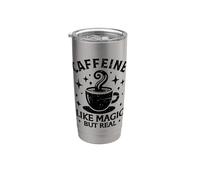 Cafeína como magia pero verdadero amante del café bebedor Vaso térmico de acero inoxidable de doble pared