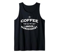 Cafeína Funny T Shirt Coffee is my anger management Camiseta sin Mangas