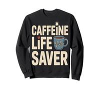Cafeína Life Saver Coffee Adict Humor Sudadera