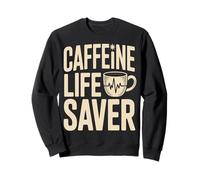 Cafeína Life Saver Coffee Adict Humor Sudadera