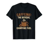 Cafeína: Oficial Campfire Fuel Hiking Taza de café Art Camiseta