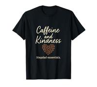 Cafeína y bondad Grano de Café Corazón Script Camiseta