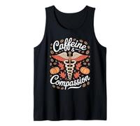 Cafeína y Compasión Medical Fall Coffee Autumn Nurse tee Camiseta sin Mangas