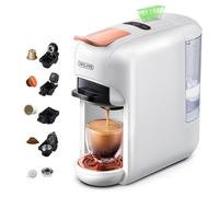CAFELFFE Cafetera de Cápsulas MK-606 5-en-1 19 Bar Espresso Caliente/Frío, Compatible con K-Cup/NES/DG/ESE y Molido, 7 Niveles