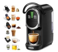 CAFELFFE Máquina de Café Espresso en Cápsulas MK-609S 6 en 1,Infusión Caliente/Fría,Compatible con Nes Original/DG/ESE/K Cup/Té/Café Molido