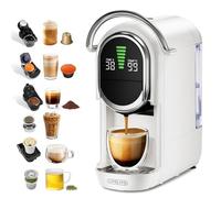 CAFELFFE Máquina de Café Espresso en Cápsulas MK-609S 6 en 1,Infusión Caliente/Fría,Compatible con Nes Original/DG/ESE/K Cup/Té/Café Molido