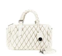 CAFèNOIR - Baúl Efecto Napa Con Asas Trenzadas Y Charm Con Logo, Para Mujer, Color Gris, Talla Talla Única