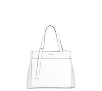 CAFèNOIR - Bolsa De Compras Con Motivo De Hilo Y Correa De Hombro Ajustable Con Hebilla, Para Mujer, Color Blanco, Talla Talla Única