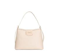 CafèNoir - Bolsa de Saffiano con accesorio esmaltado y motivo de enhebrado metalizado, para mujer, color polvo, talla única, Polvo, Talla única