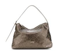 CafèNoir - Bolsa efecto piel metalizada con bordado geométrico, para mujer, color bronce, talla única, bronce, Talla única