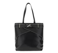 CafèNoir - Bolso de compras con accesorio de metal, para mujer, color negro, talla única, Negro , Talla única