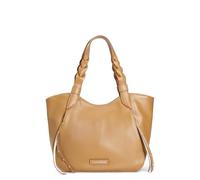 CAFèNOIR - Bolso de compras con bolsillos laterales con asas trenzadas, para mujer, talla única, cuero, Talla única