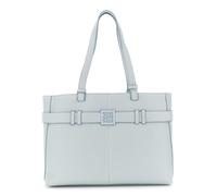 CAFèNOIR - Bolso De Compras Efecto Piel Martillada Con Motivo De Cinturón Y Accesorio Con Logotipo, Para Mujer, Color Azul, Talla Talla Única