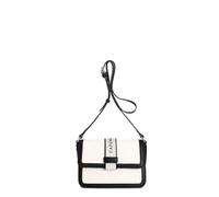 CAFèNOIR - Bolso De Hombro Con Solapa De Lona Con Perfiles, Para Mujer, Color Negro, Talla Talla Única