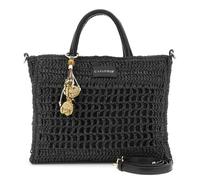 CAFèNOIR - Bolso De Rafia Con Elaboración De Crochet Y Charms, Para Mujer, Color Negro, Talla Talla Única