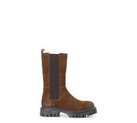 CAFèNOIR - Botas de mujer de piel de ante con elástico, para mujer, coñac, 36 EU