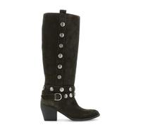 CafèNoir - Botas de piel de ante con botones ornamentales, para mujer, color T.moro, T Moro, 37 EU